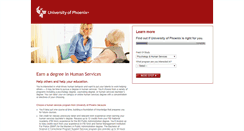 Desktop Screenshot of humanservicesdegrees.phoenix.edu