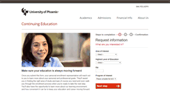 Desktop Screenshot of conted.phoenix.edu