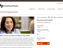 Tablet Screenshot of conted.phoenix.edu