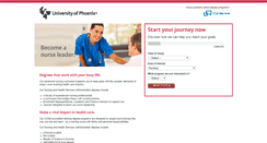 Desktop Screenshot of nursingandhealthcaredegrees.phoenix.edu