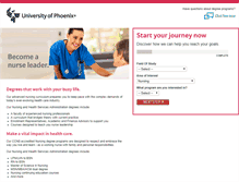 Tablet Screenshot of nursingandhealthcaredegrees.phoenix.edu